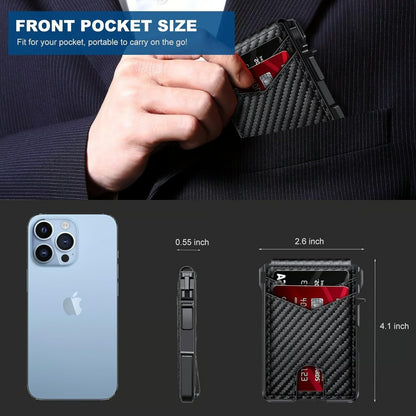 Front-pocket size RFID wallet dimensions